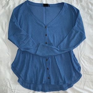 Out From Under Jojo Oversized Thermal ButtonUp Top